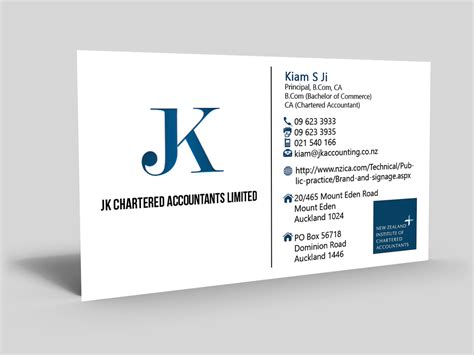 Business Business Card Design For Jk Chartered Accountants By Hardcore