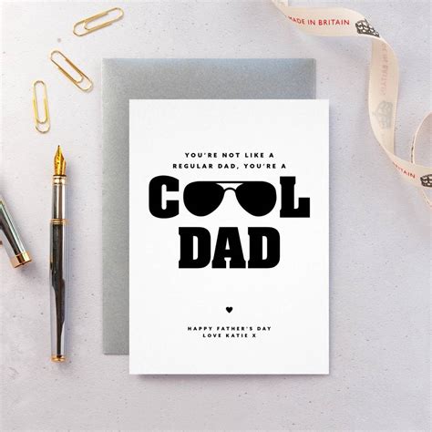 Cool Dad Personalised Birthday Card By The Stamford Studio