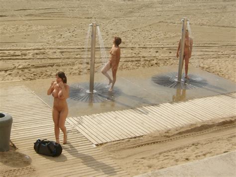 Showering Off The Nude Beach
