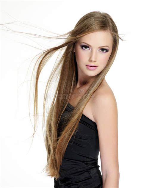 Beautiful Girl With Long Hair Stock Image Image 23568321