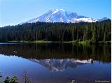 Reflection Lakes at Mount Rainier National Park - Mountains ...