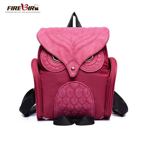 Cute Owl Backpack Women Cartoon School Bags For Teenagers Girls Pu