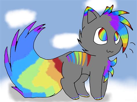 Rainbow Cat Drawing By Seaniepies Dragoart