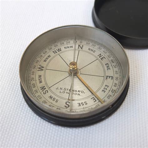 J H Steward Brass Box Pocket Compass C1890 Compass Library