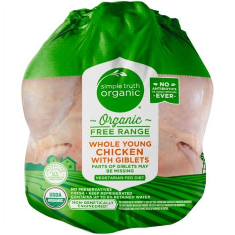 Simple Truth Organic Whole Fresh Chicken Lb Fred Meyer