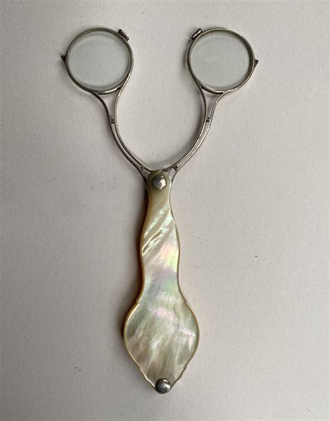 for sale antique mother of pearl scissor spectacles fleaglass
