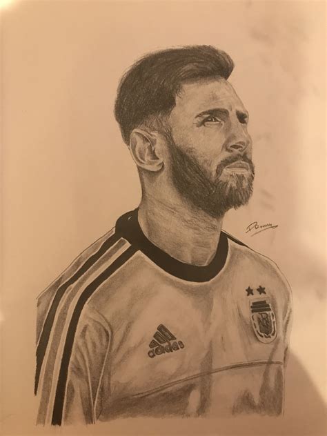 Leo Messi Drawing By Me Messi Drawing Leo Messi Drawings