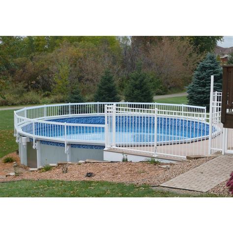 Retractable aove ground pool deck. Sentry Safety Pool Fence Premium Guard Above Ground Pool ...
