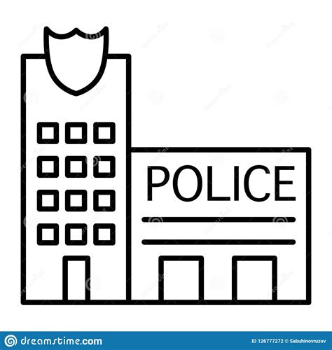 982 police station cartoon stock illustrations, cliparts and #15423306. Police Office Thin Line Icon. Police Station Illustration ...