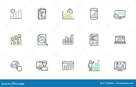 Graph Line Icons Charts And Graphs Presentation And Report Linear