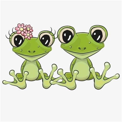 Frog Cartoon Couple Frog Clipart Frog Vector Cartoon Vector Png