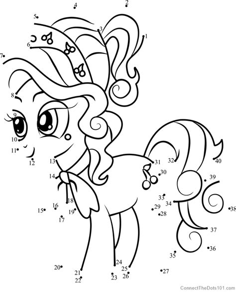 Cherry Jubilee My Little Pony Dot To Dot Printable Worksheet Connect