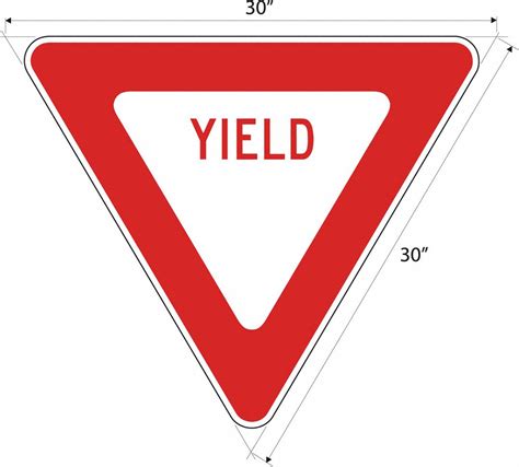 Lyle Yield Traffic Sign Sign Legend Yield Mutcd Code R1 2 30 In X 30