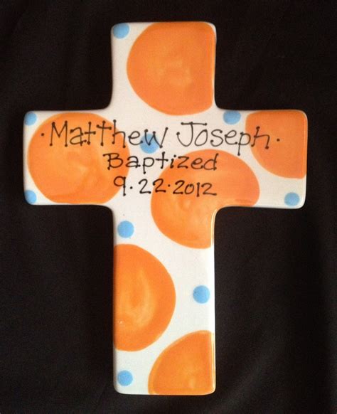 Hand Painted Ceramic Cross Etsy