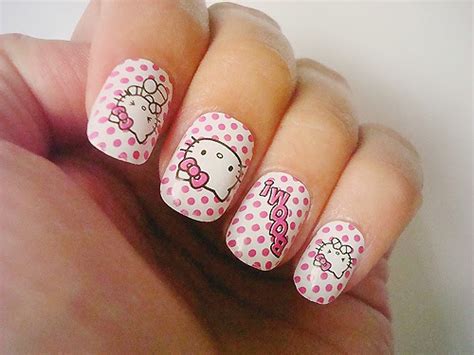 One Hundred Styles Hello Kitty Nail Art Designs For Short Nails