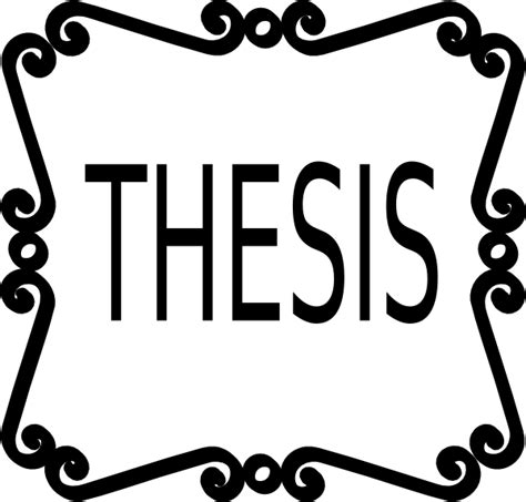Thesis With Scrollwork Border Clip Art At Vector Clip Art