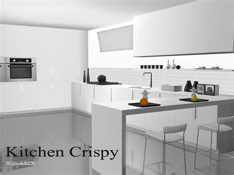 Modern kitchen by sim4fun at sims fans via sims 4 updates. ShinoKCR's Kitchen Crispy