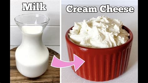 Homemade Cream Cheese How To Turn Milk Into Cream Cheese Recipe Youtube