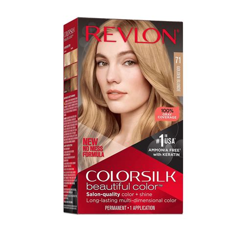 Revlon New Colorsilk Beautiful Permanent Hair Color No Mess Formula Golden Blonde Pack