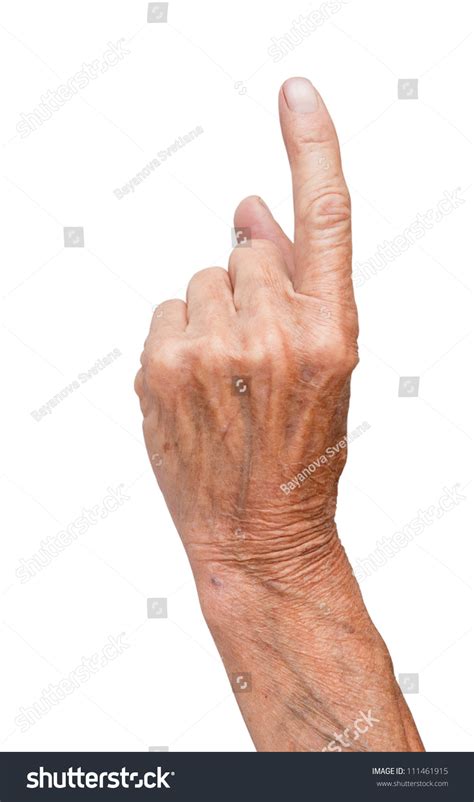 Hand Old Man Isolated On White Stock Photo Edit Now 111461915