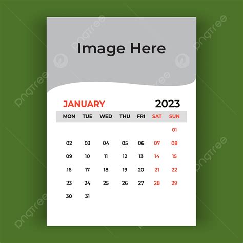 Templat Desain Bulan Januari Kalender 2024 Kalender 2