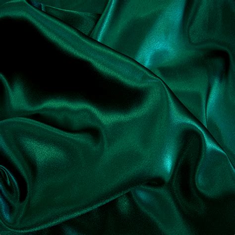 Dark Bottle Green Satin Polyester Fabric 150cm Width