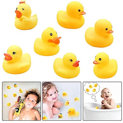 Celendi Kids Bath Duck Toys Mini Rubber Ducks Squeak And Float Duckies