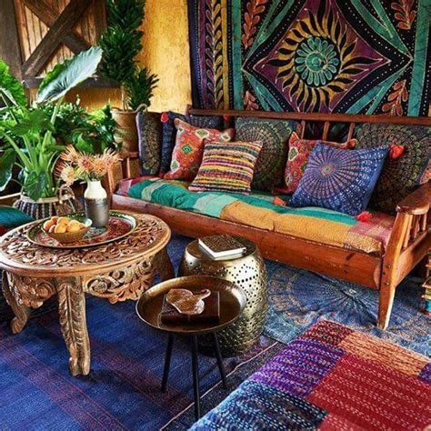☮ American Hippie Bohéme Boho Lifestyle ☮ Living Room Bohemian House