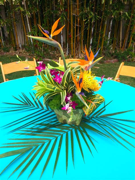 Thistle Dew Floral And Event Design Tropical Themed Party