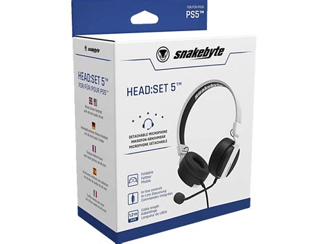 Snakebyte Ps5 Headset 5 Over Ear Gaming Headset Schwarzweiß Mediamarkt