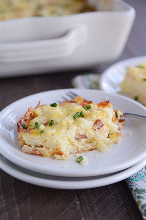 Overnight Egg And Hash Brown Casserole ~ Overnight Ham And Cheese