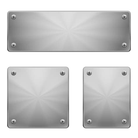 Premium Vector Metal Plates