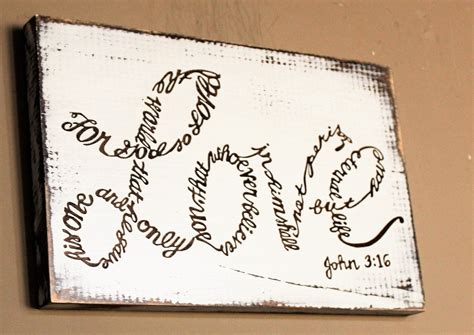 For God So Loved The World Wood Sign In The Shape Of The Word Etsy