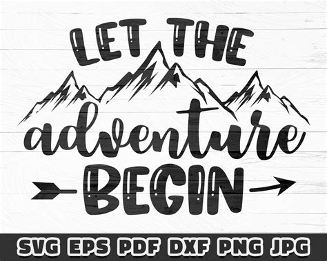 Let The Adventure Begin Svg Cut Datei Cricut Und Silhouette Etsy