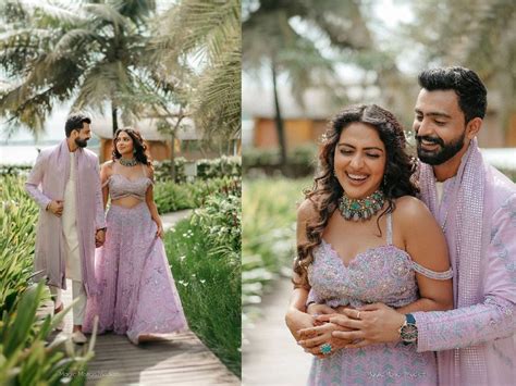 Amala Paul Ties The Knot In Lavender Themed Ceremony Marries Boyfriend