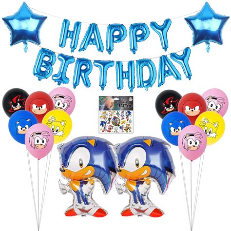 Buy Sonic Birthday Decorationshappy Birthday Banner Decoration