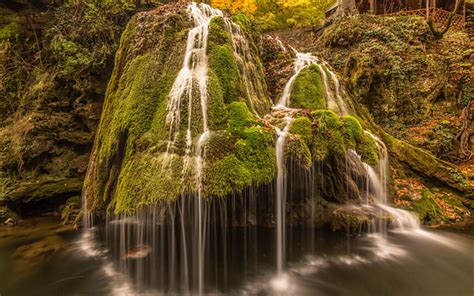 Download Wallpapers Bigar Cascade Falls Waterfall Forest Green Moss