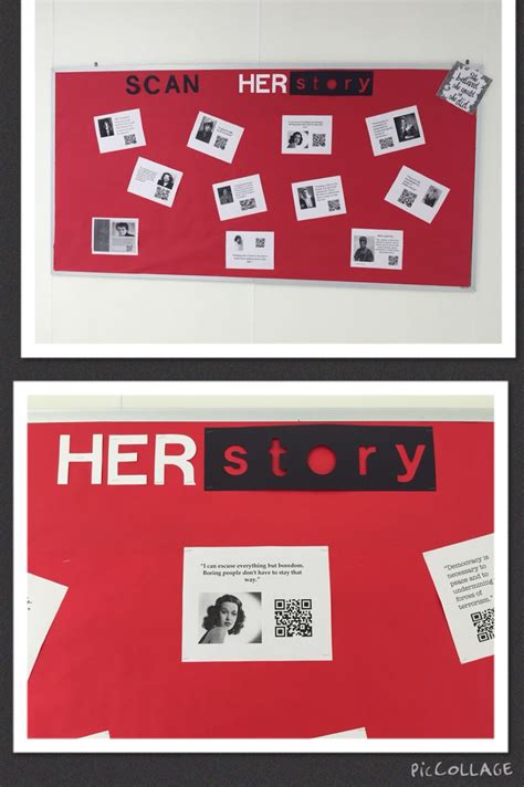 Womens History Month Bulletin Board Quotes By Famous Women And A Qr