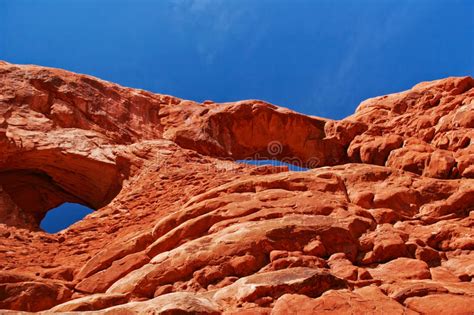 Rock Formations In Arches National Park Stock Image Image Of Sand