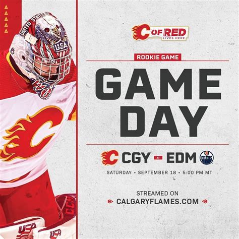 Calgary Flames It S Finally Game Day Catch The Rookie Battle Of Alberta On Calgary Flames Dot