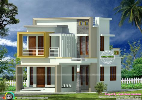 Small Plot Double Storied Contemporary Home Kerala Home Design And