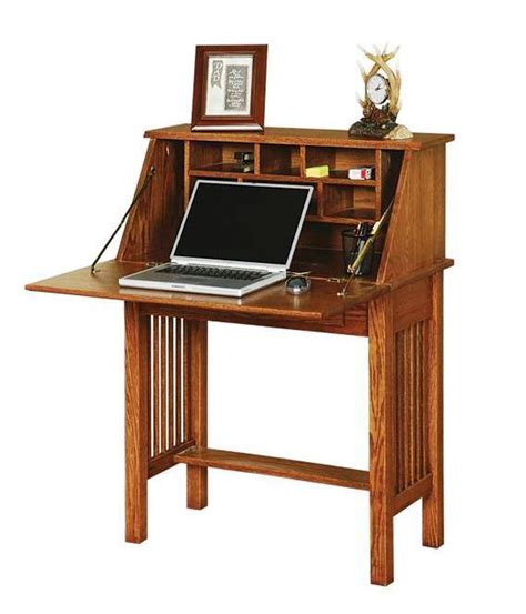 Solid Wood Mission Style Secretary Desk Amish Furniture Mission