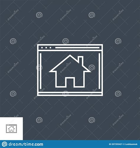Homepage Line Icon Stock Vector Illustration Of Apartment 207355421
