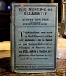 Albert Einstein, The Meaning of Relativity, first edition presented by ...