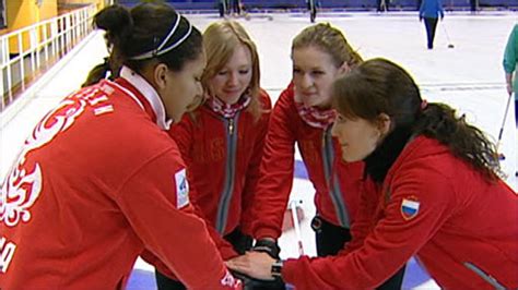 Bbc Sport Russian Ladies Curling Team Prepare For Vancouver Games
