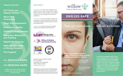 Willow Lgbtq Brochure Preview Willow Domestic Violence Center Of