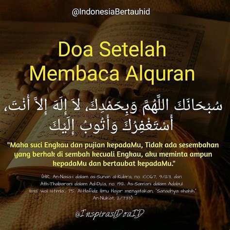 Doa Selesai Baca Quran