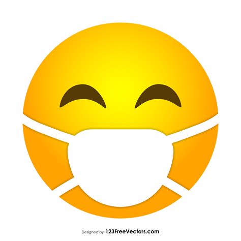 Face With Medical Mask Emoji Vector Free