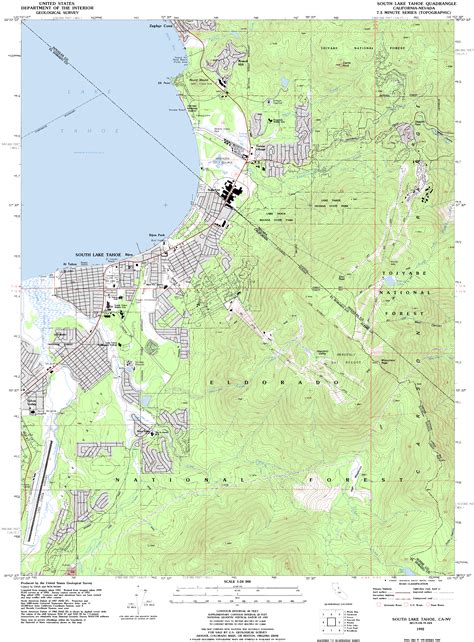 South Lake Tahoe Elevation Map Time Zones Map