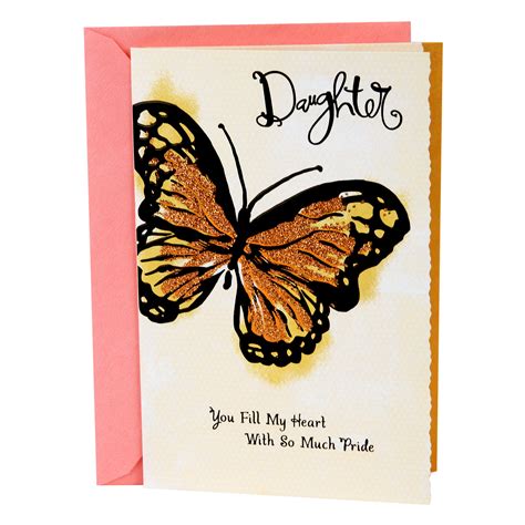 That discovery lifts part of the hurt and burden. Hallmark Mahogany Mother's Day Card for Daughter (Butterfly, You Fill My Heart With Pride ...